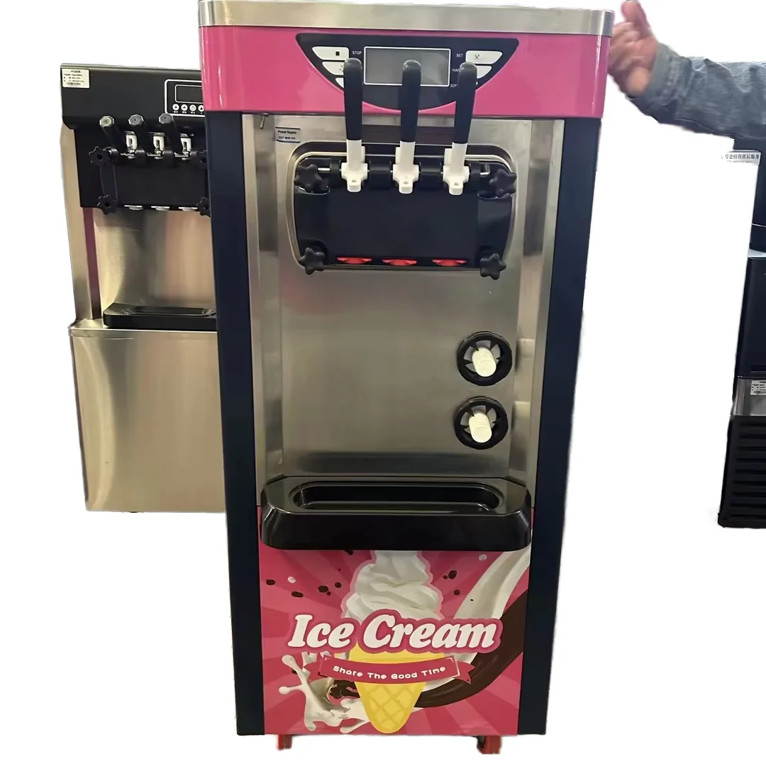 

New Standing Ice Cream Machine Maker Compressor Retail Bakery Snacks Milk Vegetable Yogurt Ice Cream Syrup Corn Fruit Raw