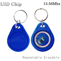 UID Chip Access Control RFID Key Finder Card, Token, Attengers Management Keychain, reescrito repetidamente, 13.56MHz, 20Pcs, 10Pcs