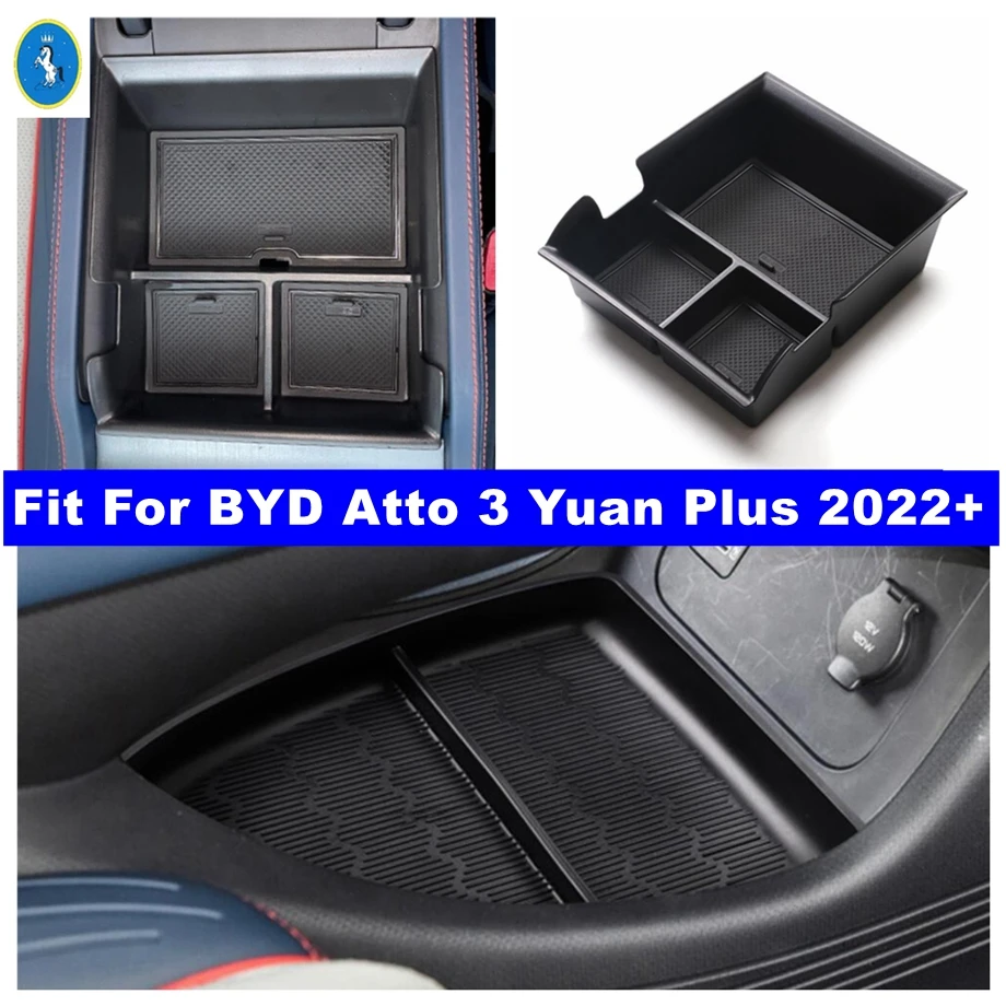 

For BYD Atto 3 Yuan Plus 2022 2023 2024 Central Armrest Storage Box Content Center Console Auto Interior Decoration Accessories