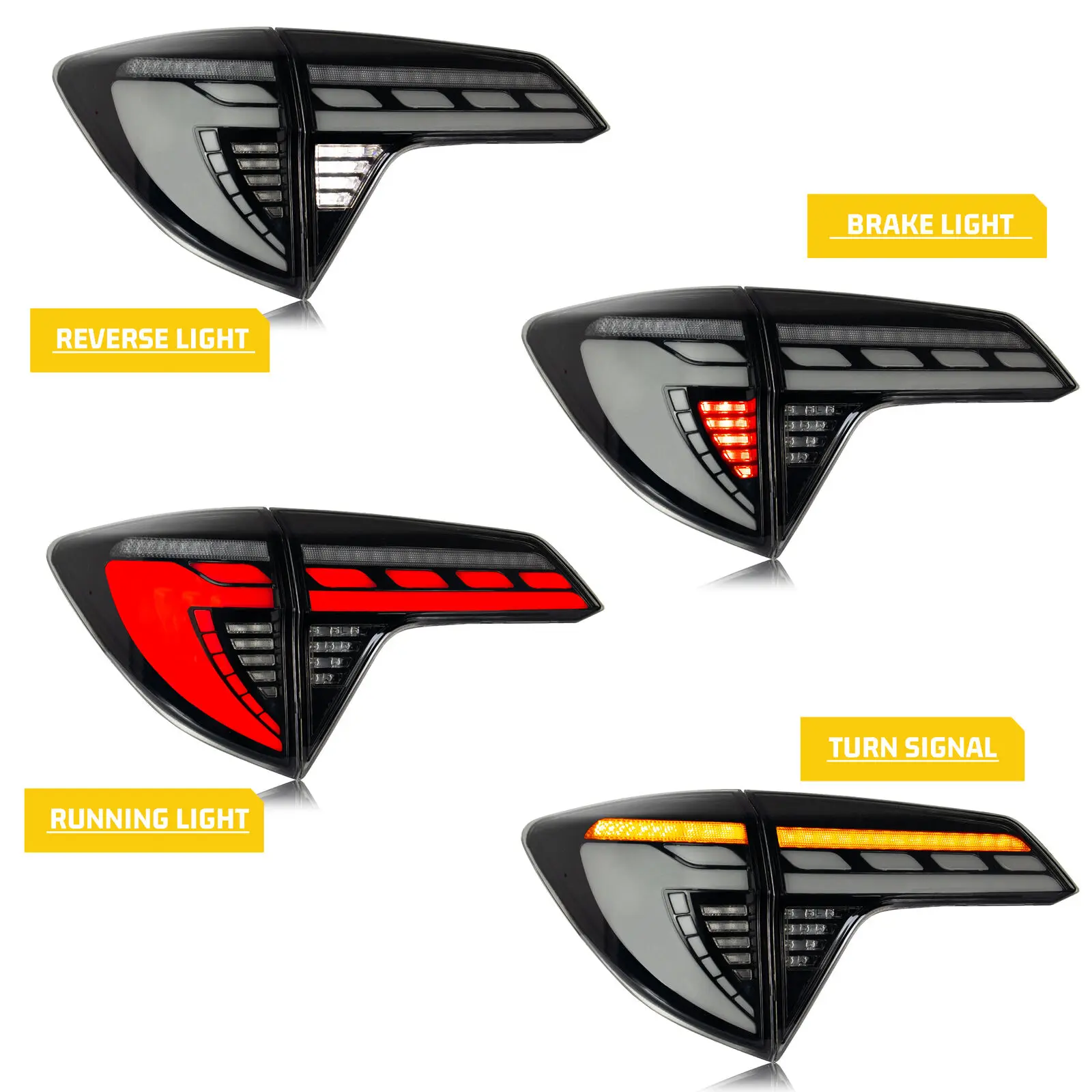 LED tail lights rear view