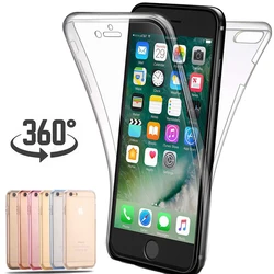 360 Full Body Protective Soft Silicone Case for iPhone 6 6S 7 8 Plus TPU Case for iPhone X XS XR 11 12 13 Pro Max 14 Phone Cases