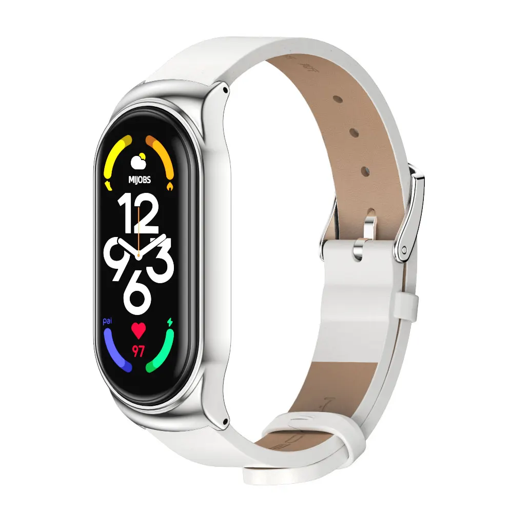 Strap for Mi Band 11 10 9 8 7 6 5 Leather Wristband For Xiaomi Smart Band 10 Global Version Bracelet for Mi Band 9 Correa