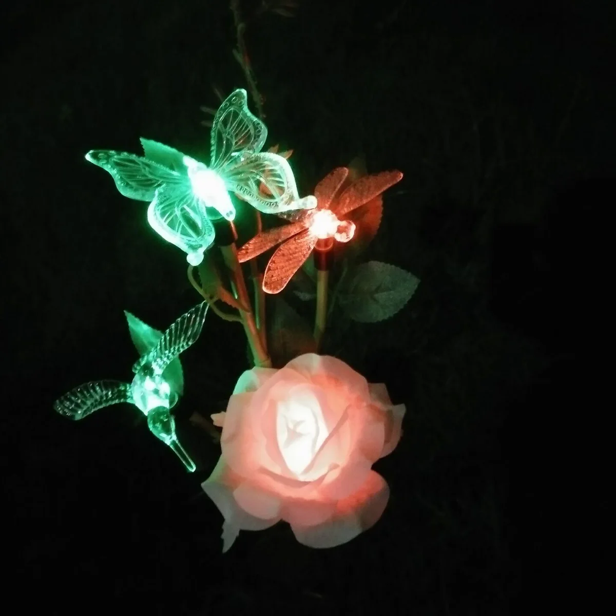 

Светодиодная солнечная роза, меняющая цвет, уличная садовая декоративная лампа для двора, дорожки, пейзажная лампа, солнечные фонари