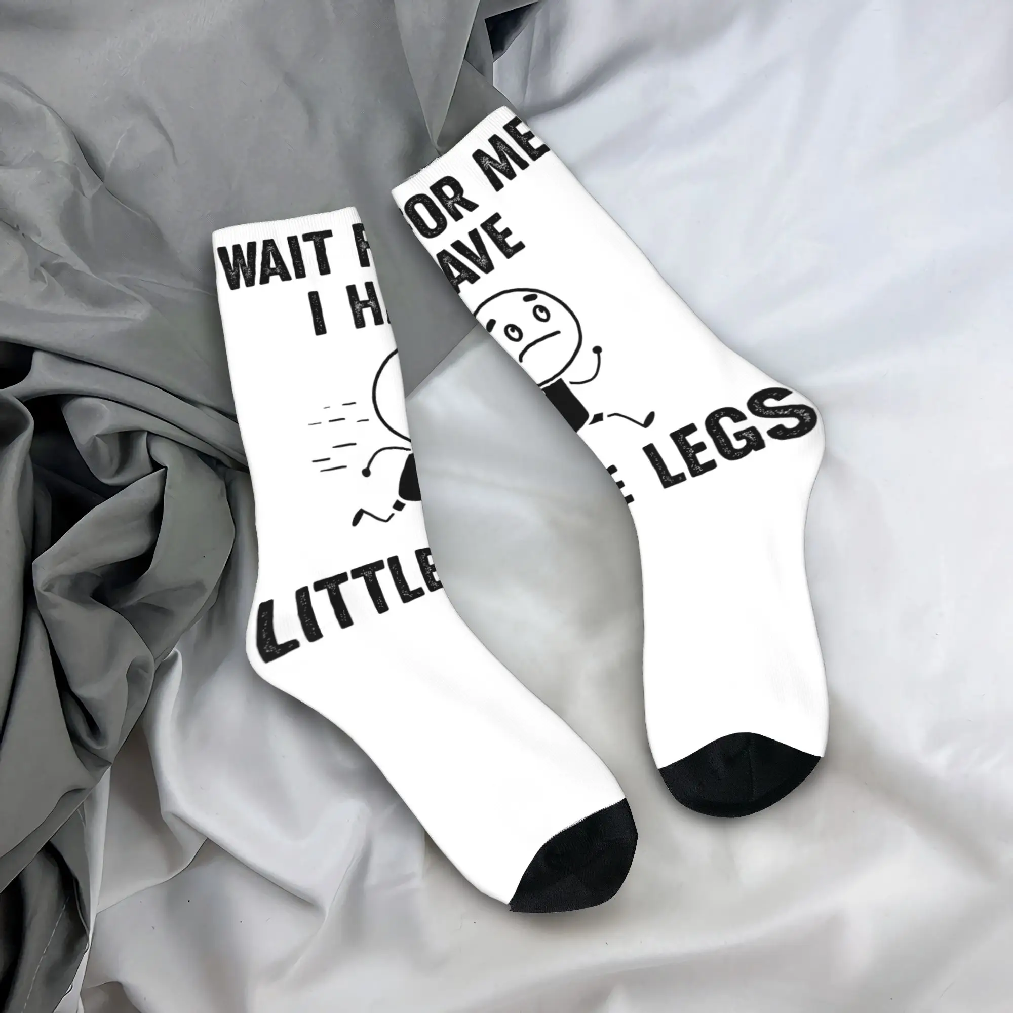 

Funny Short Legs Humor Jokes Wait For Me I Have Little Legs Socks Non Slip Stockings Couple Quality Outdoor Socks Autumn Socks