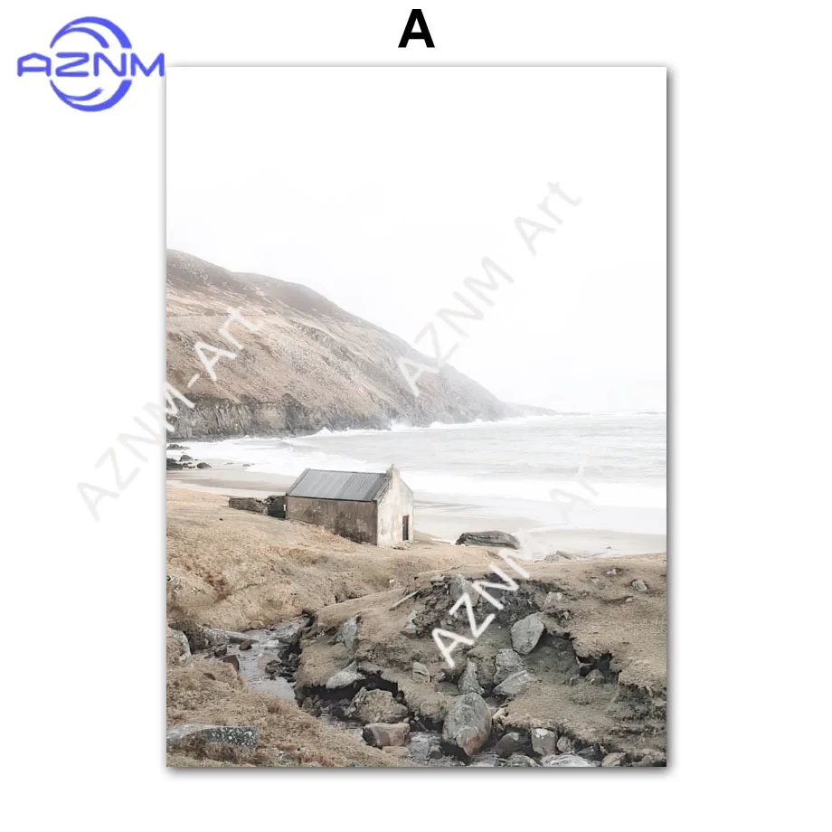 1Pc Beige Sea Grass Reed Dandelion Line Figures Canvas Posters And Prints Hotel Bar For Living Room Wall Art Decor