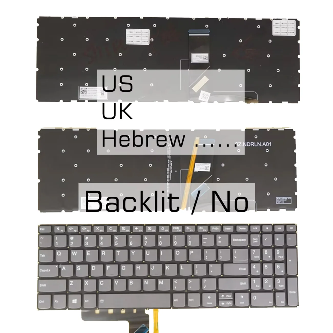 US UK Hebrew Keyboard For Lenovo Ideapad 330s-15ikb 330S-15ARR 330S-15ast 330S-15ISK V330-15isk v330-15ikb v130-15igm v130-15ikb