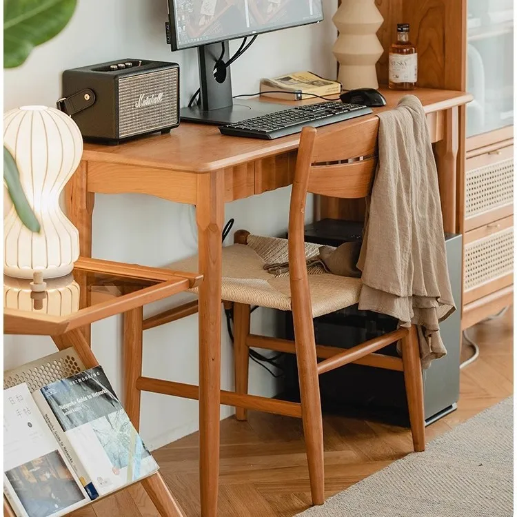 

Customizable Nordic Long Narrow Table Modern Computer Study Table with Drawers