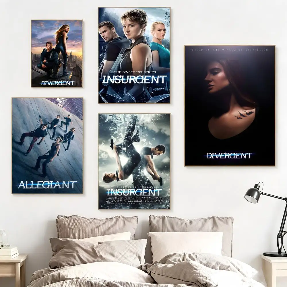 Classic Movie D-Divergent Poster impermeable para el hogar sala de estar dormitorio bar decoracion estetica