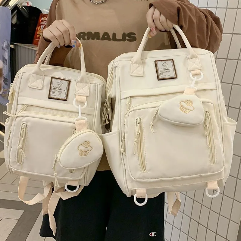 2023 Backpack Women Candy Color Laptop Backpacks Cute Kawaii High School Bags for Teenage Girl Japanese Travel Camping Backpack