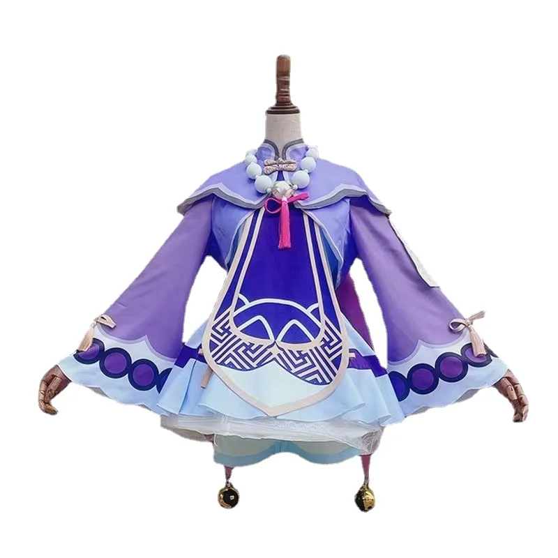 Game Genshin Impact Project Qiqi Cosplay Costumes Anime Figure Vestido Zombie Girl Dress Halloween Costumes for Women Suit Wig
