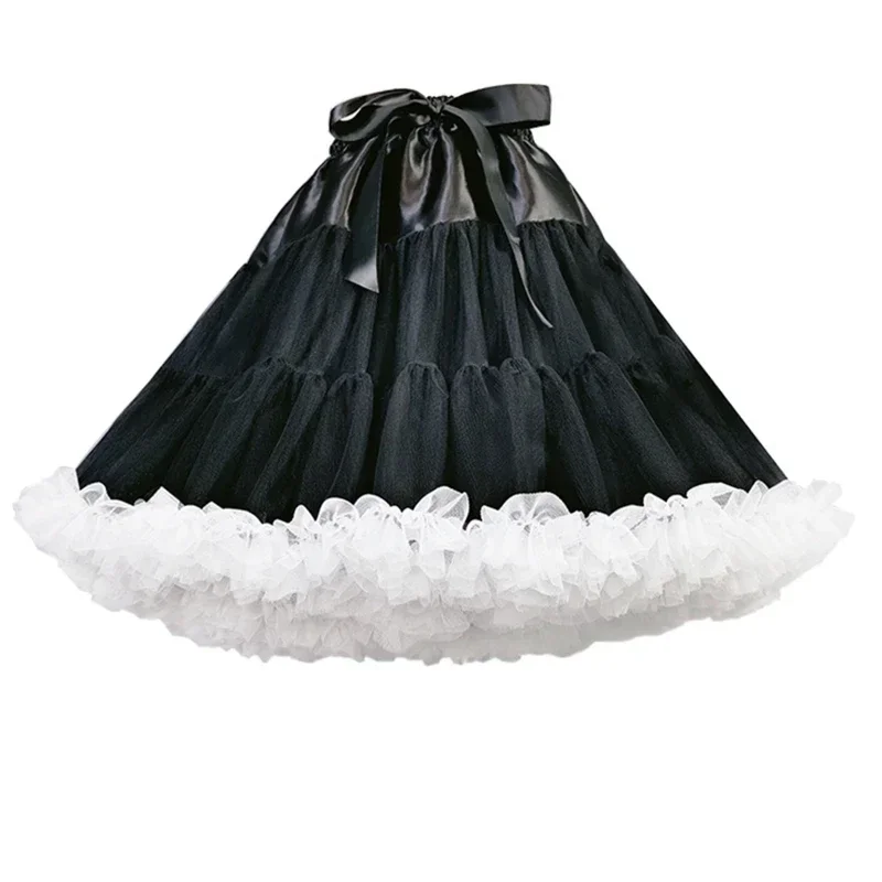 Women's Crinoline Petticoat Tutu Skirt Multiple Layers Ball Gown Half Slips 16 Inch Underskirt for Wedding Bridal Dress