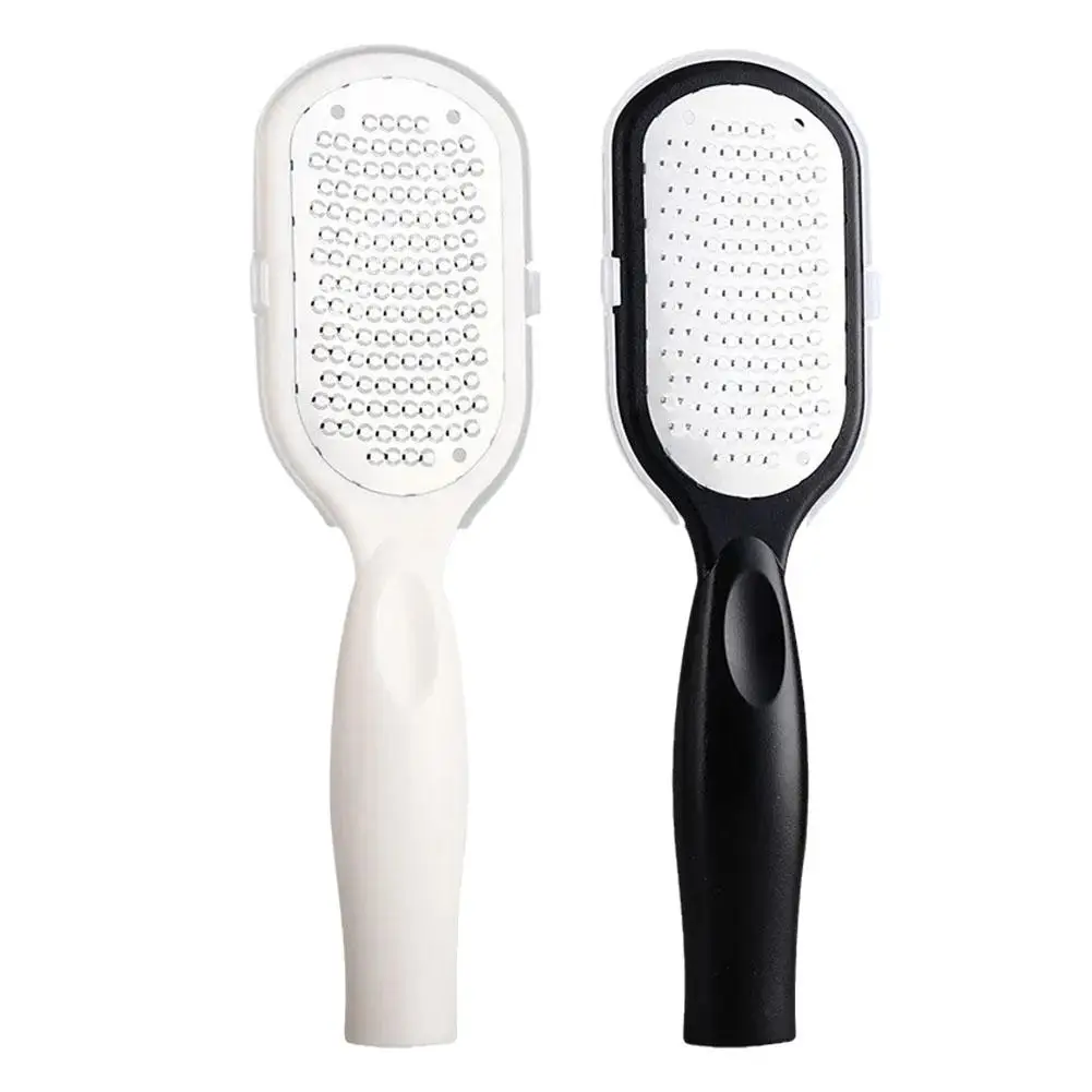 Aço inoxidável portátil Foot Scrubber, Pedicure Rasp, Foot File, removedor de calos, pele morta, raspador para cuidados úmidos e secos, M2m1