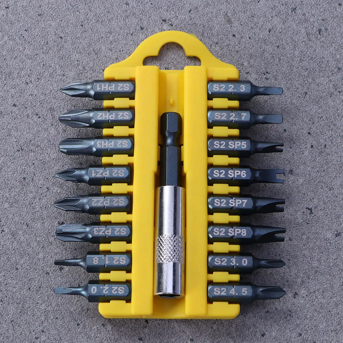 

16 in 1 Magnetic Extension Screwdriver Bits Set Pozis Y U Triangle Type S2 Steel Bit Holder Compact Pocket Size for Cordless