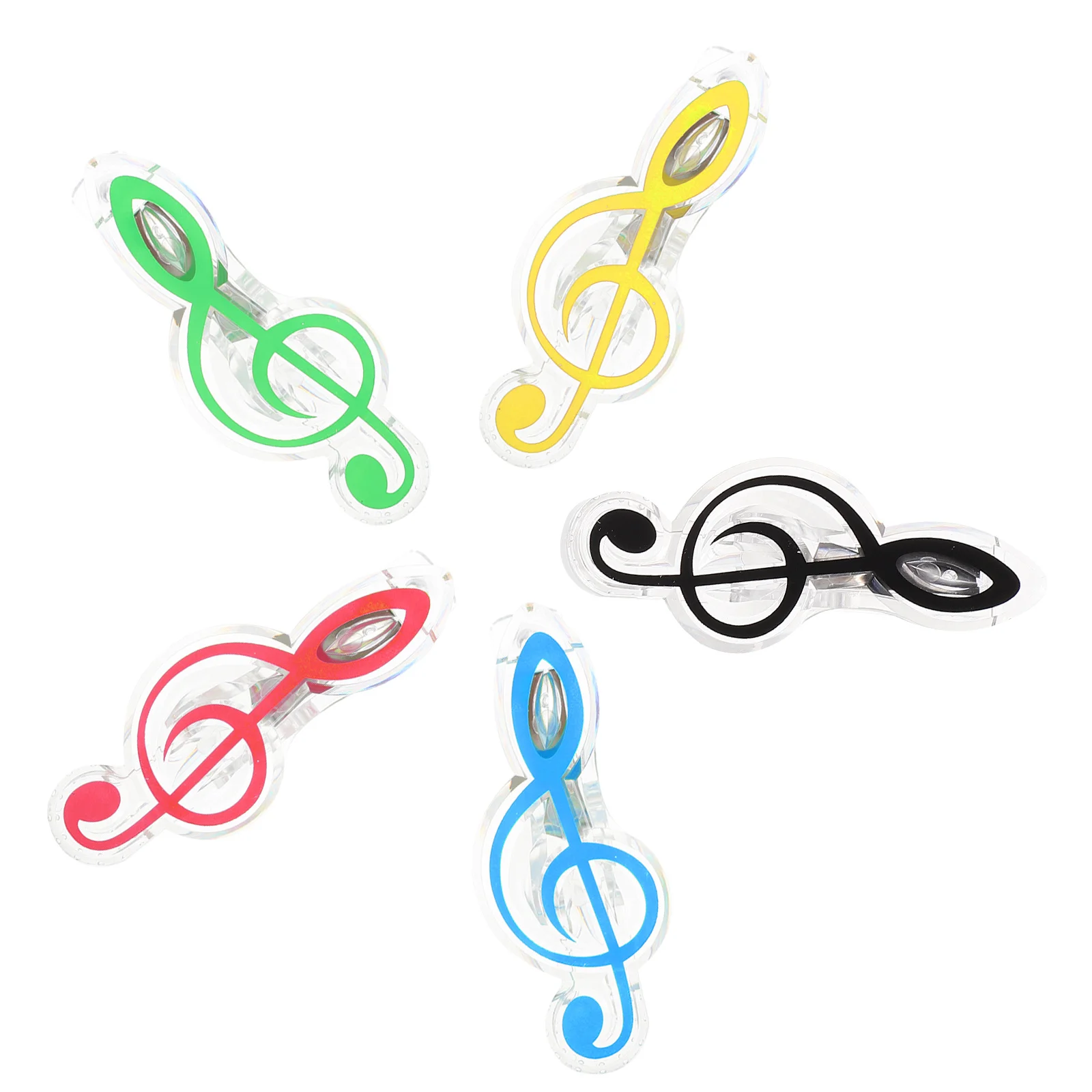 

5Pcs Music Book Clip Multi-Use Page Holder for Piano Singing Composing Weather Resistant Notation Clamp for Artists Teachers