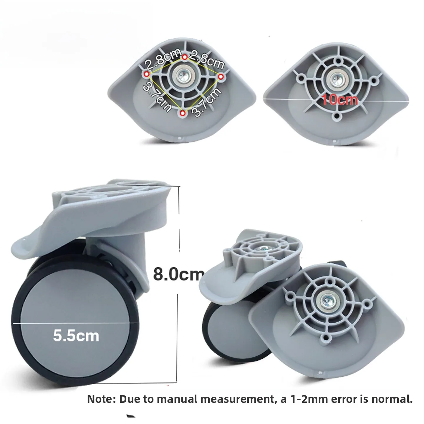 Universal Wheel Lage Repair Silent Wheel Spinner Handle Travel Suitcase Hardware Roller Wheel Maintenance Accessories