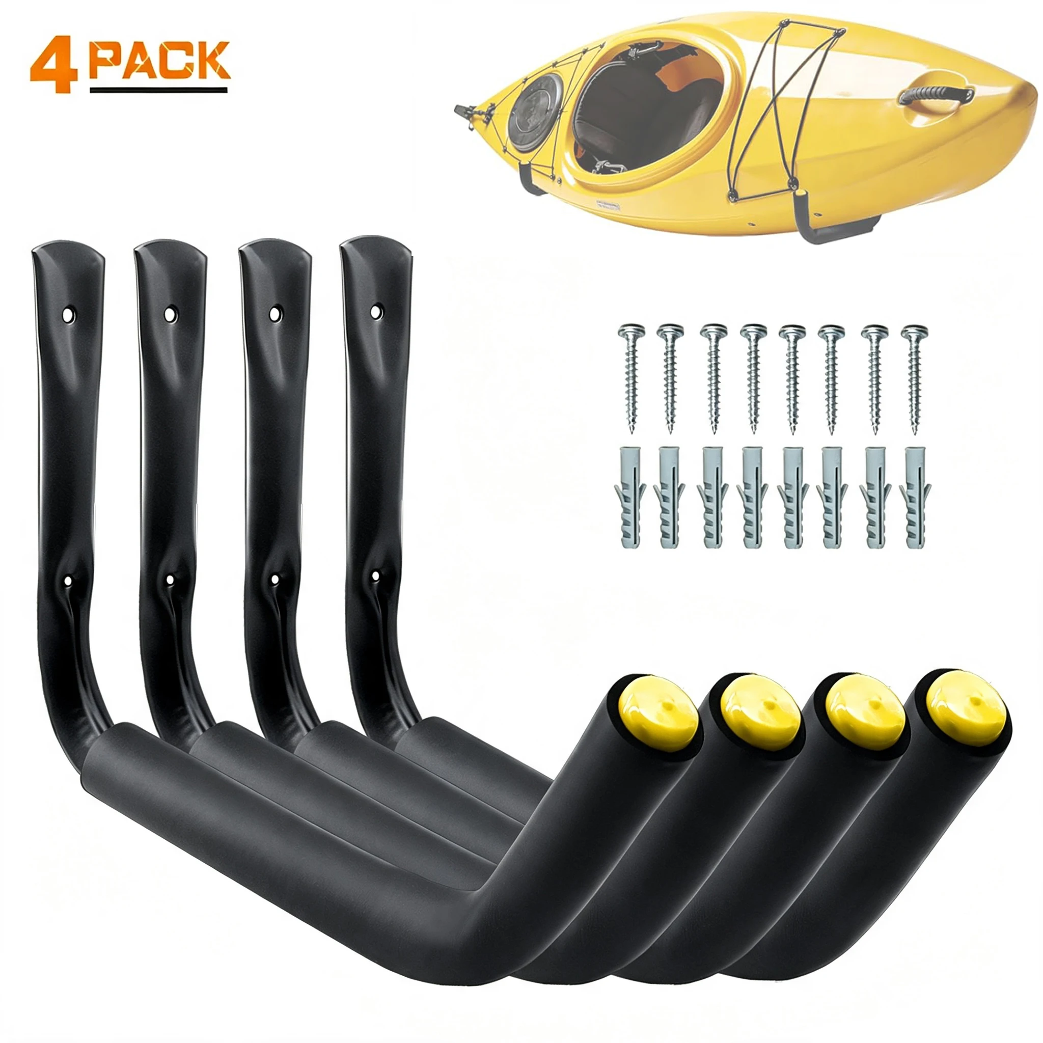 4pack Heavy Duty Garage Storage Hooks-100 LB Capacity,15