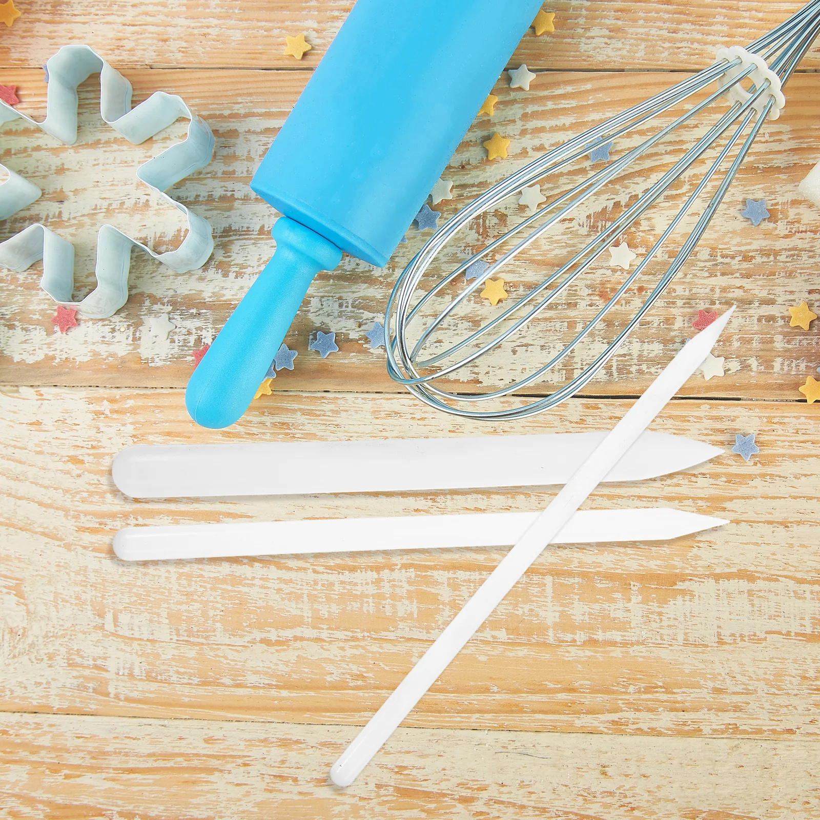 

3Pcs Nonstick Silicone Rolling Pin Fondant Cake Tools Baking Pastry Dough Roller Nonstick Rolling Pin Mini Dough Roller