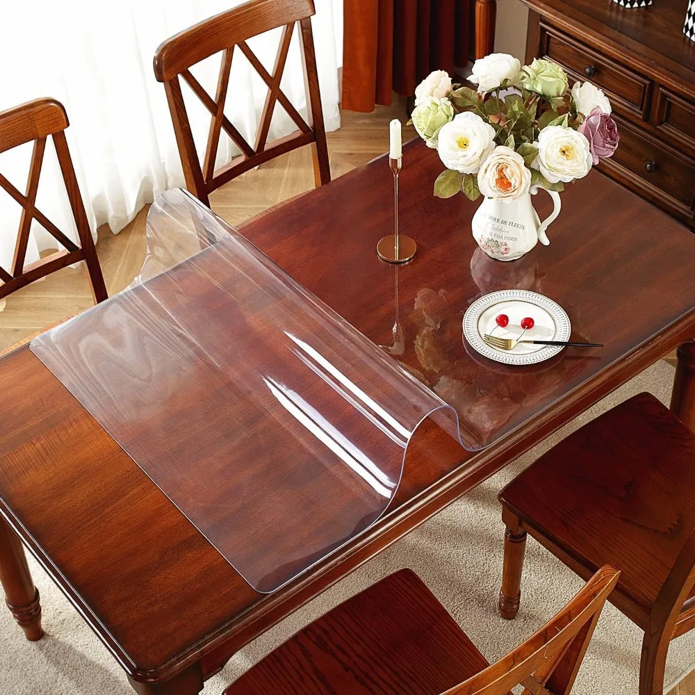 Plastic Table Cover, Transparent Table Mat, Coffee Table Protective Mat, Wriplastic Table Cover, Transparent Table Mat
