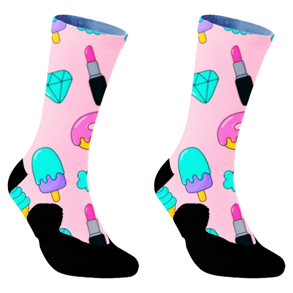 Chaussettes unisexes en coton Street Chips, chaussettes optiques standard, chaussettes fantaisie amusantes, chaussettes de skateboard pour adolescents, chaussettes décontractées pour femmes