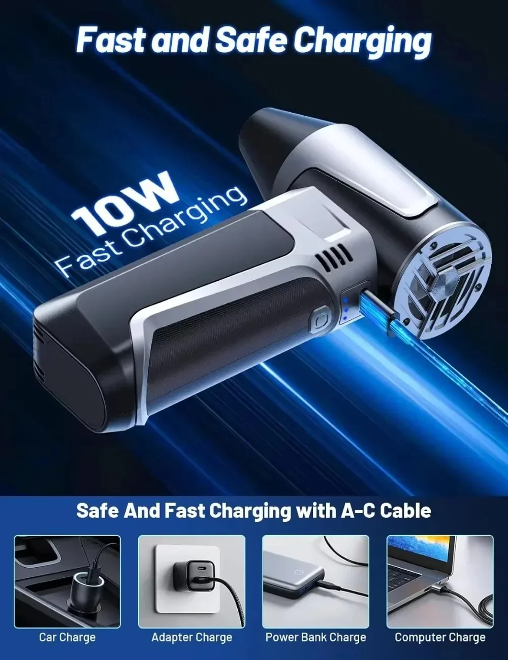 180000 RPM مروحة توربو صغيرة نفاثة الكهربائية منفاخ الغبار عالية السرعة فرش السيارات سوبر الرياح 3 سرعة قابل للتعديل مروحة يدوية عنيفة