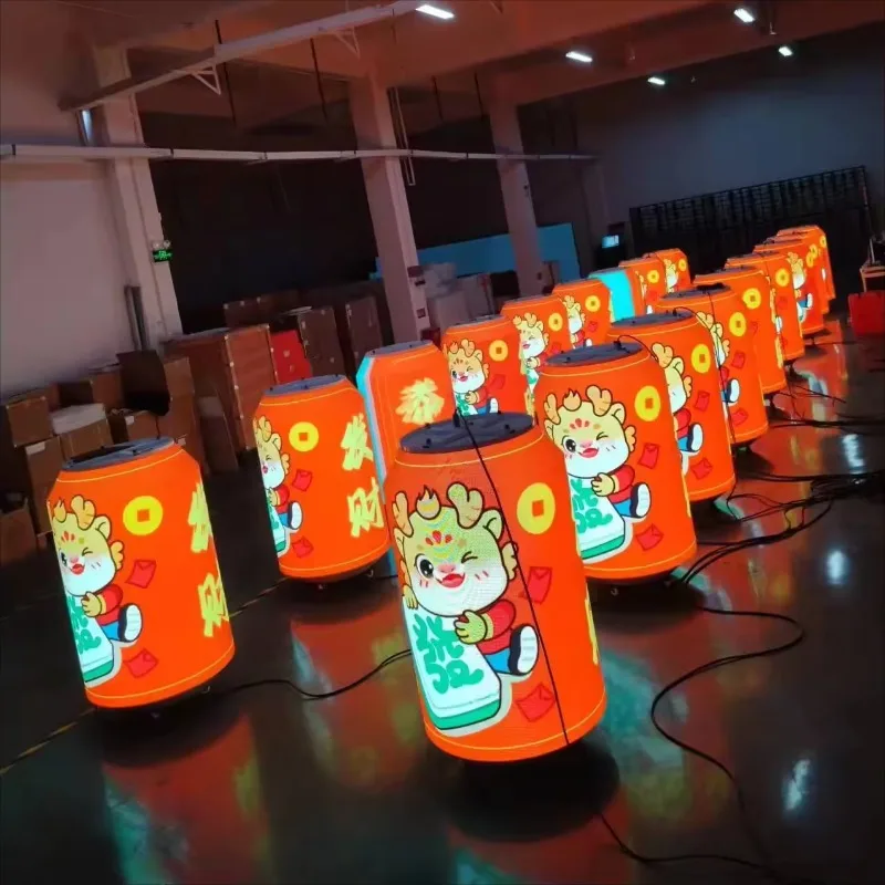 P3.91 P4.81 Creative Can Shaped LED Display Beverage Advertising Panel Support Text Scrolling Commercial Promotion Screen