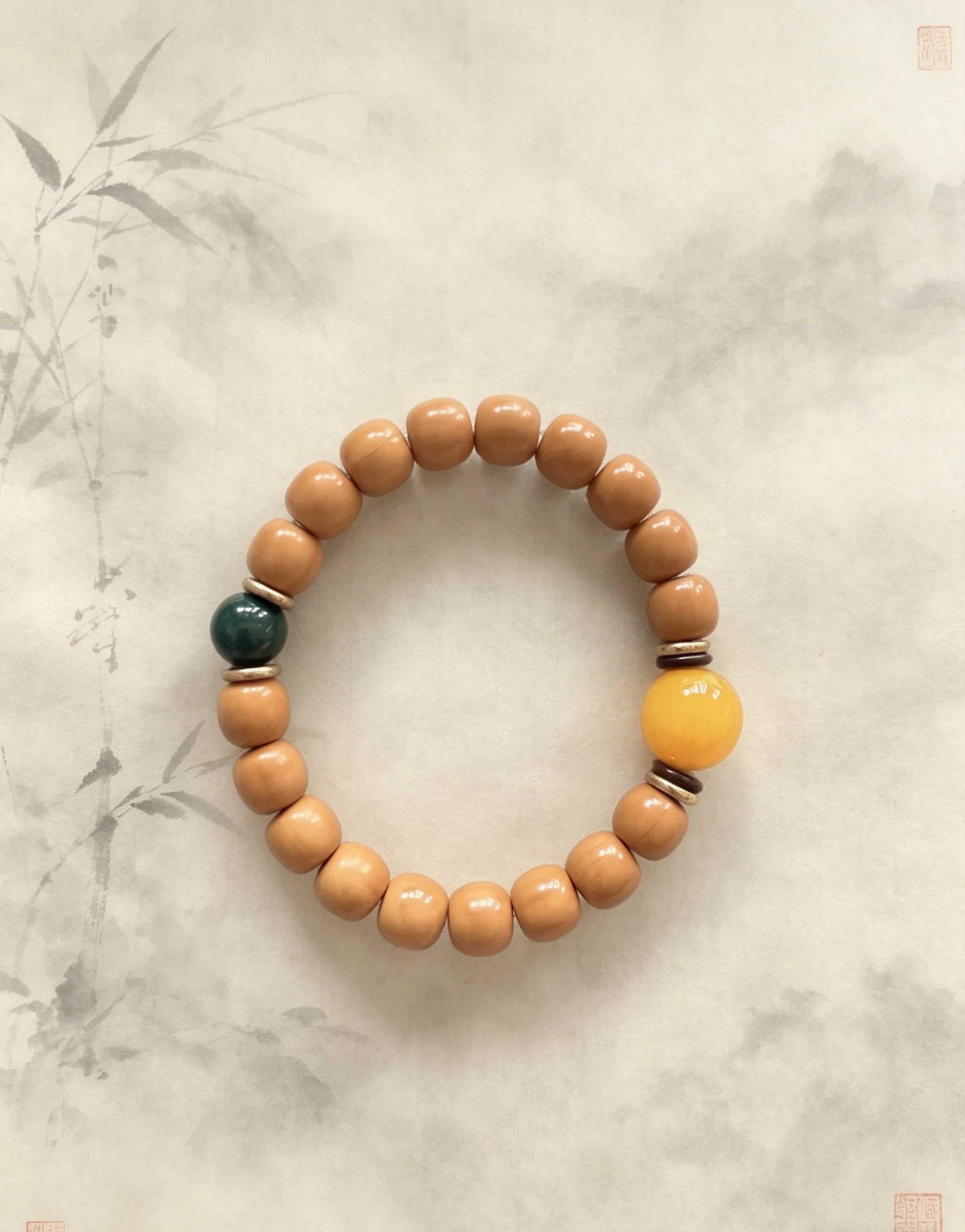 Picture 5: Vintage Stackable Natural Walnut Stretch Bracelet