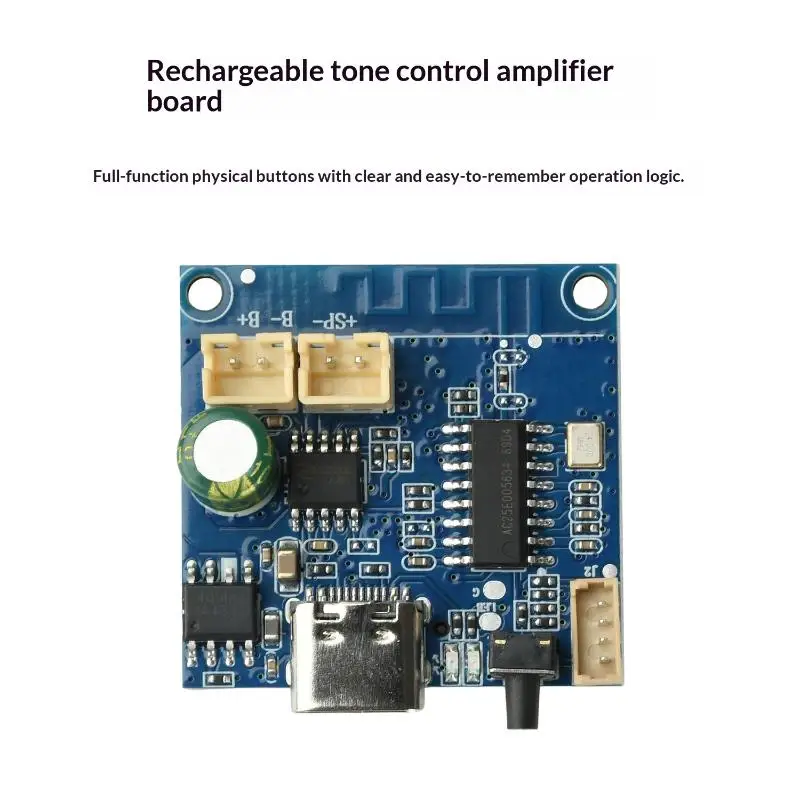 1Pcs DC 3.3V-4.2V 5W Bluetooth Amplifier Module High Fidelity Output With TWS Pairing Type C Audio Amplifier Board