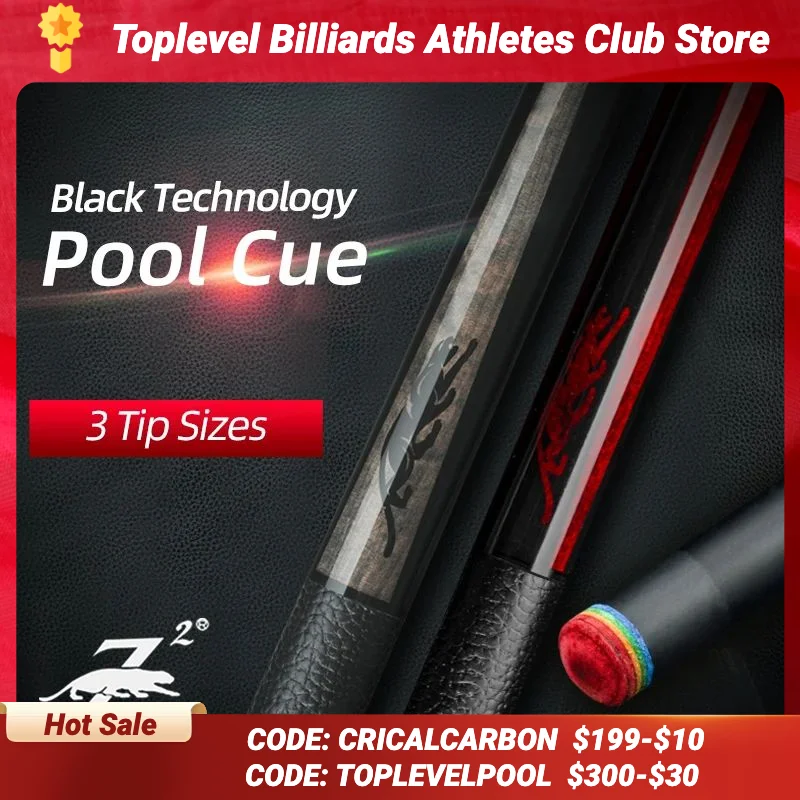 

PREOAIDR 3142 King Billard Pool Cue Maple Carbon Shaft Black Technology 12.5/11.8/10.8mm Rainbow Tip Uni-lock Joint Free Gifts