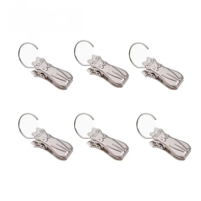 Cute Cat Drapery Holders 19 pcs, Iron Metal Durable, Cute Cat Shape Design, for Living Room Window, Multipurpose