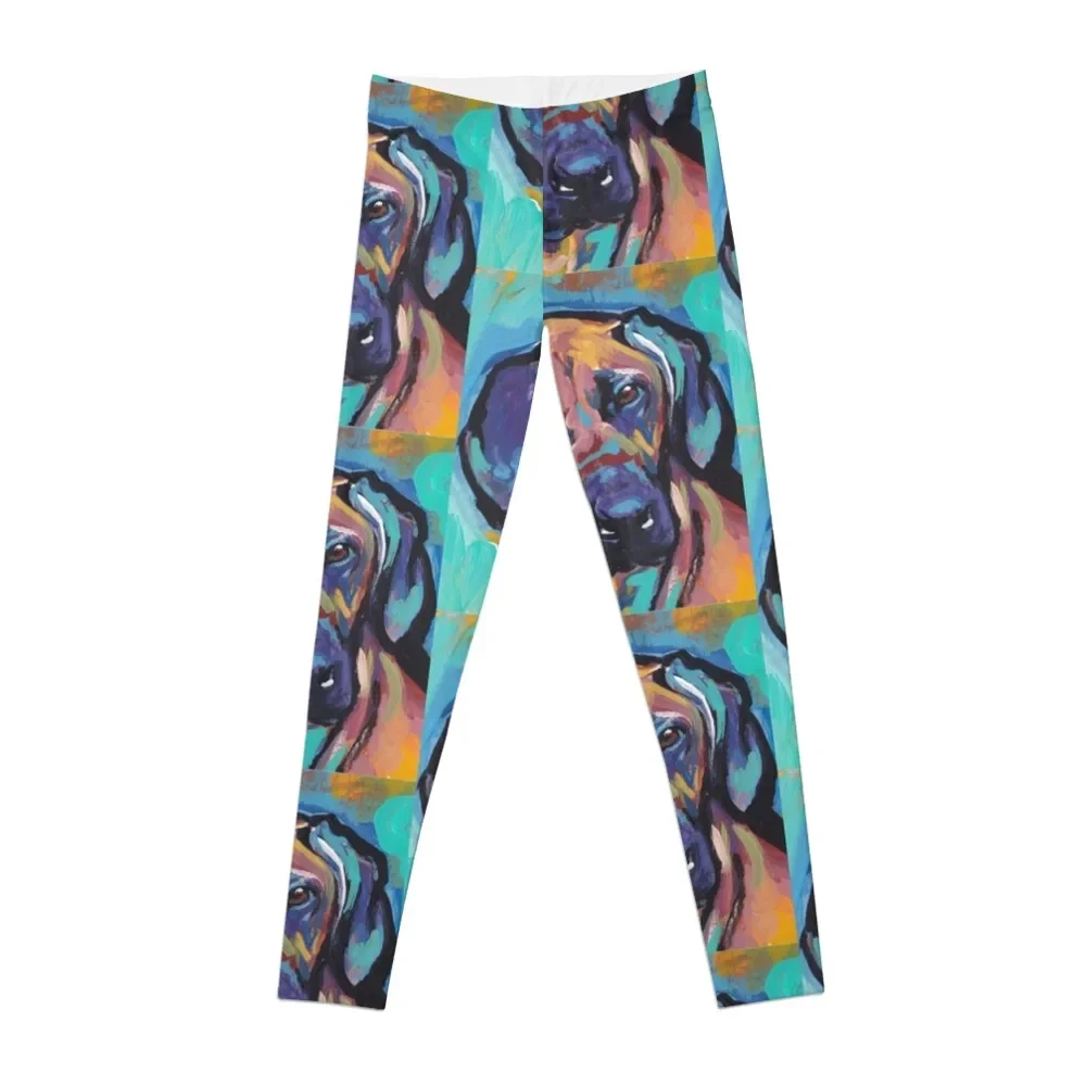 

Rhodesian Ridgeback Bright colorful pop dog art Leggings joggers for sport pants Womens Leggings