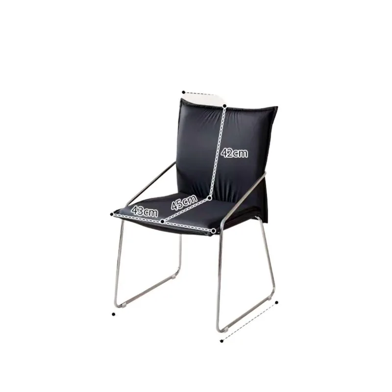 Simple modern restaurant chair home soft bag backrest single chair, designer retro stool office casual chair