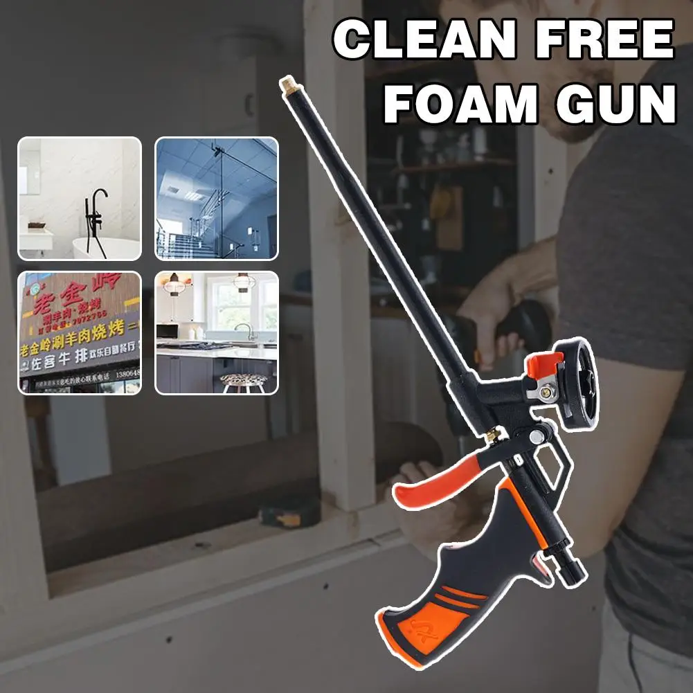 No-Clean Polyurethane Foam Gun, Expanding Foam Spray Gun, PU Foam Caulking Gun For Door Window Gap Filling Sealing Hand Tool