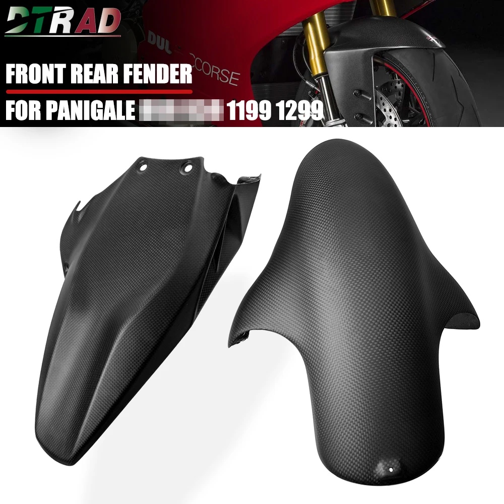 

For DUCATI Panigale 1199 1299 Carbon Fiber Fairing Kit Front Fender Rear Hugger Wheel Mudguard Mud Guard Motorcycle Accessories