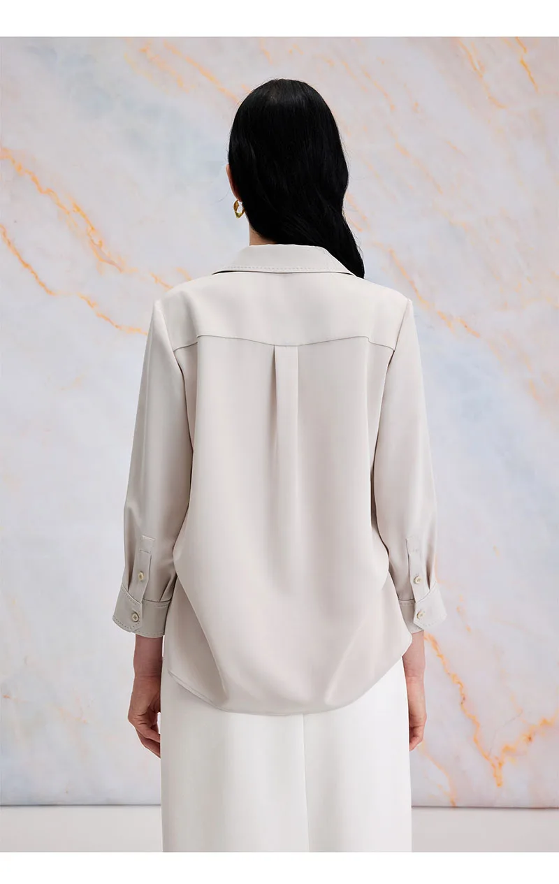 High-end Silk Women's Shirt Elegant and Graceful for Spring Summer, Suitable for Business and Casual Wear, Cool and Lightweight