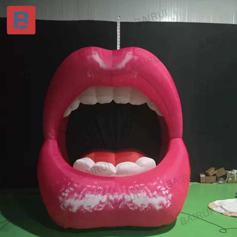 

Надувной рот с воздуходувкой, наружный квадратный торговый центр, крупномасштабный реквизит для украшения мероприятий
