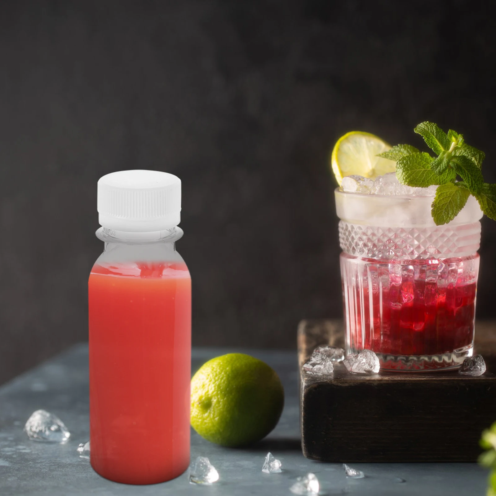 

5pcs 100ml Storage Bottles Plastic Milk Containers White Lids Portable LeakProof Juice Drink Plastic Bottles With Caps Beverages