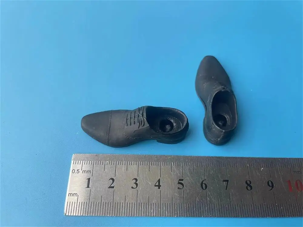 1/6th DML Modern Trendy Black Solid Shoe Boot PVC Material For 12" Action Figure Scene Component DIY