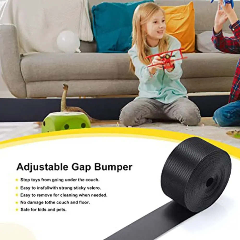 Durable 3/6/10M Sofa Blocker Dustproof Adjustable Under Couch Blocker Adhesive Strap Nylon Gap Bumper Stopper image 4