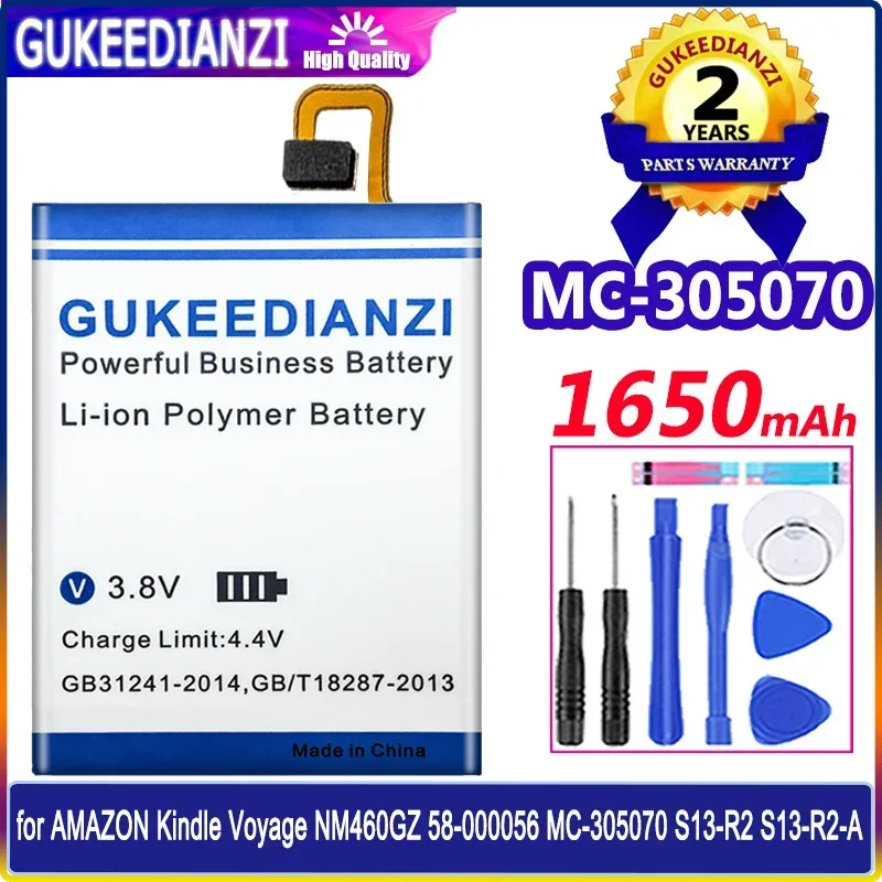 

Bateria 1650mAh High Capacity Rechargeable Battery For Kindle Voyage NM460GZ 58-000056 MC-305070 S13-R2 S13-R2-A