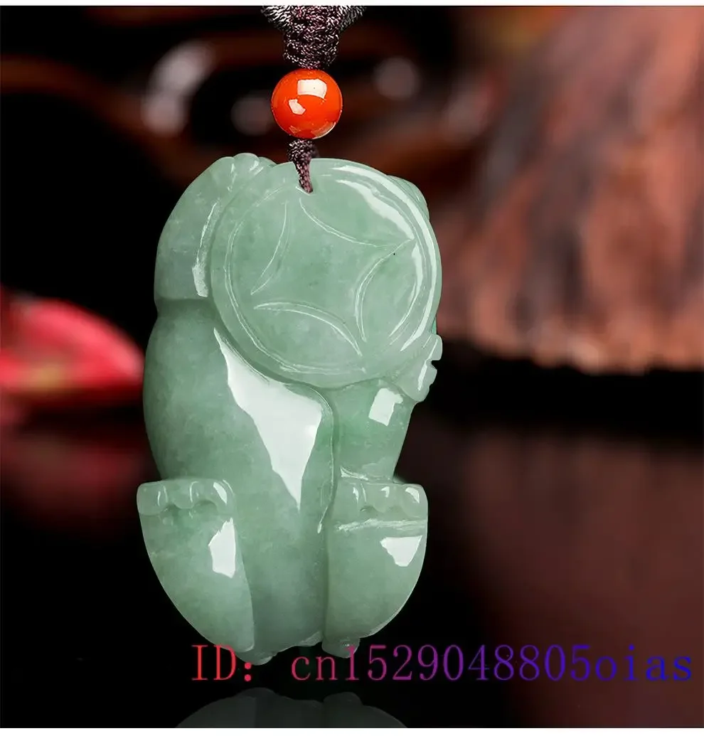 Imagem -06 - Jade da Birmânia Pixiu Pingente de Esmeralda dos Homens Esculpida Colar de Presente da Jóia Colares Designer de Moda Verde Jadeite Natural Talismãs