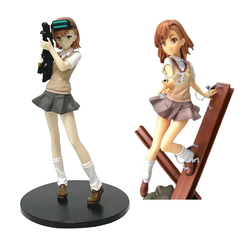 

Misaka Mikoto Railgun Girl From A Certain Magical Index Pvc Anime Action Figures Model Toy Desktop Ornament Collection Gift