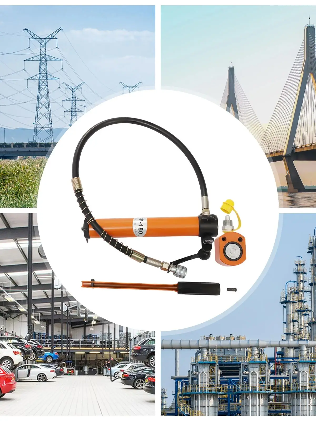 10T Hydraulische Ramcilinderkrik Laagprofiel Porta Power Ram Enkelwerkende Mini Ramkrik voor Machines Scheepsbouw - afbeelding 2