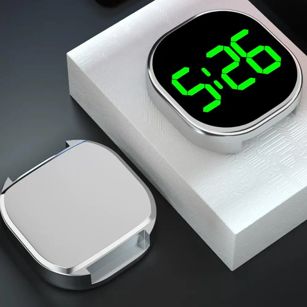 LED Car Clock Luminous Automobiles Internal Stick-On Mini Digital Clocks Auto Ornament Car Accessories