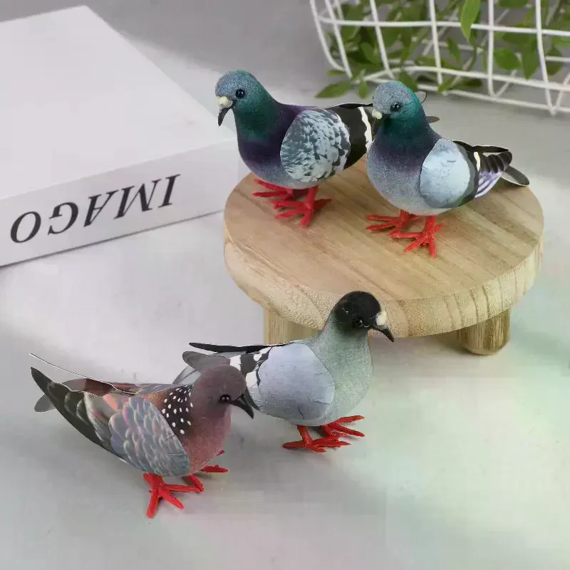 /PFU/Birds Simulation Grey Pigeon Dove Model Imitation Animal Party Wedding Supply Photography Props Home Decoration Artificial