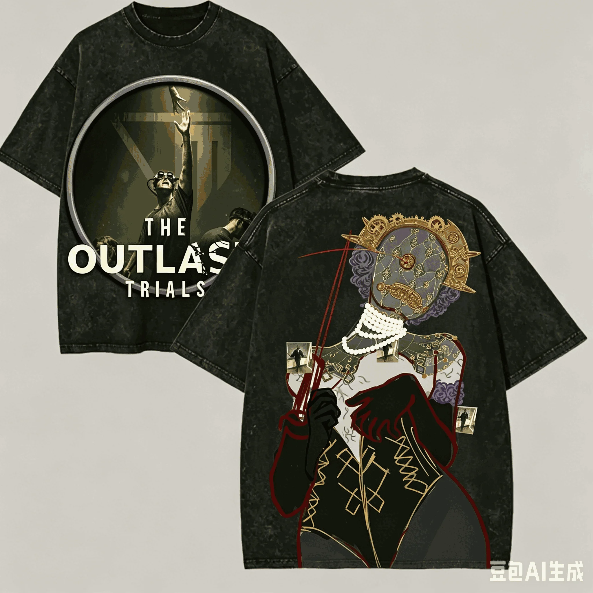 The Outlast Trials Washed T-shirt Anime Lover Harajuku New Model Unisex Oversized Vintage Loose Streetwear Classic high quality