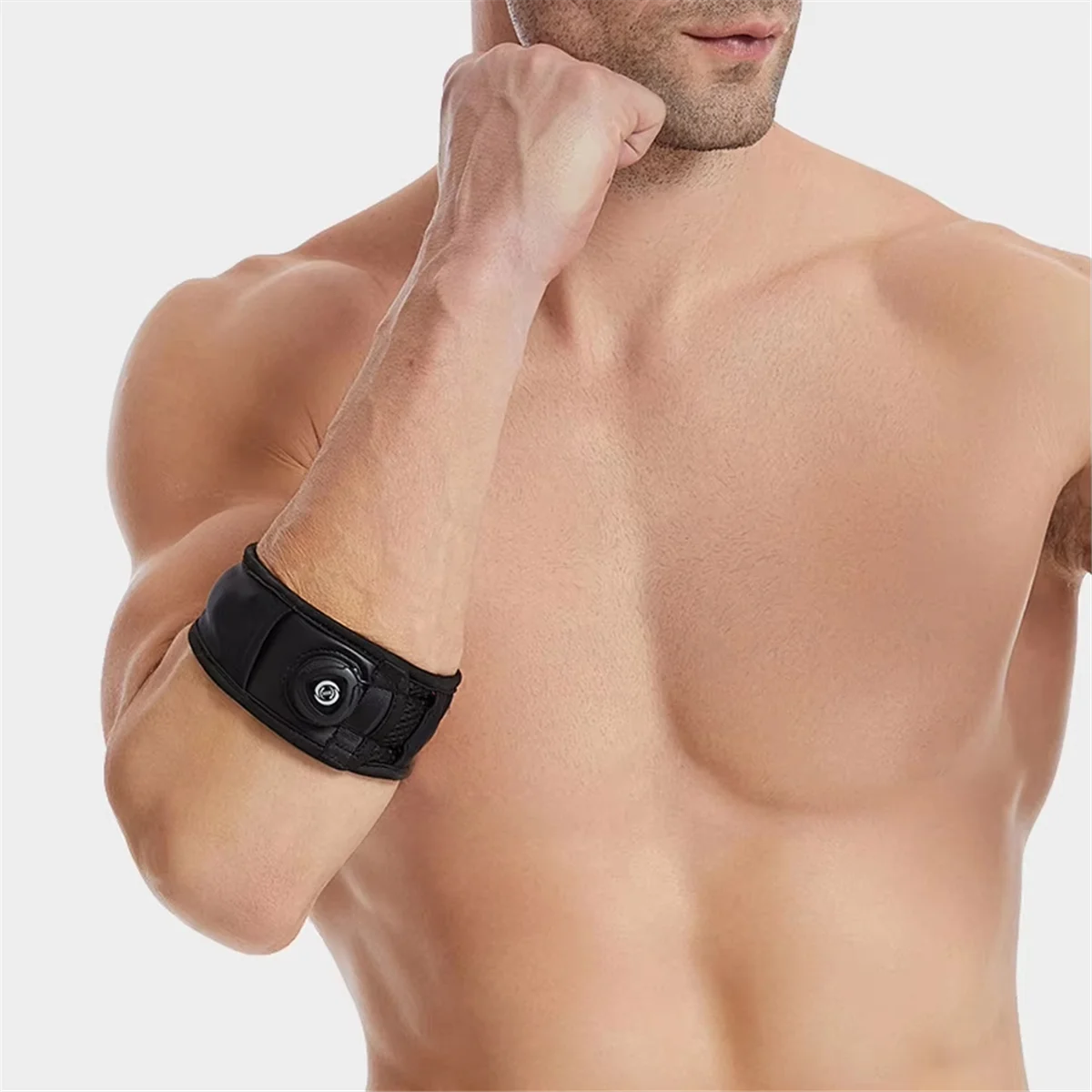 

Lo-ok Регулируемый локоть Теннисный локоть Дышащий поддерживающий ремешок для рук Нескользящая защита локтя для спортзала L