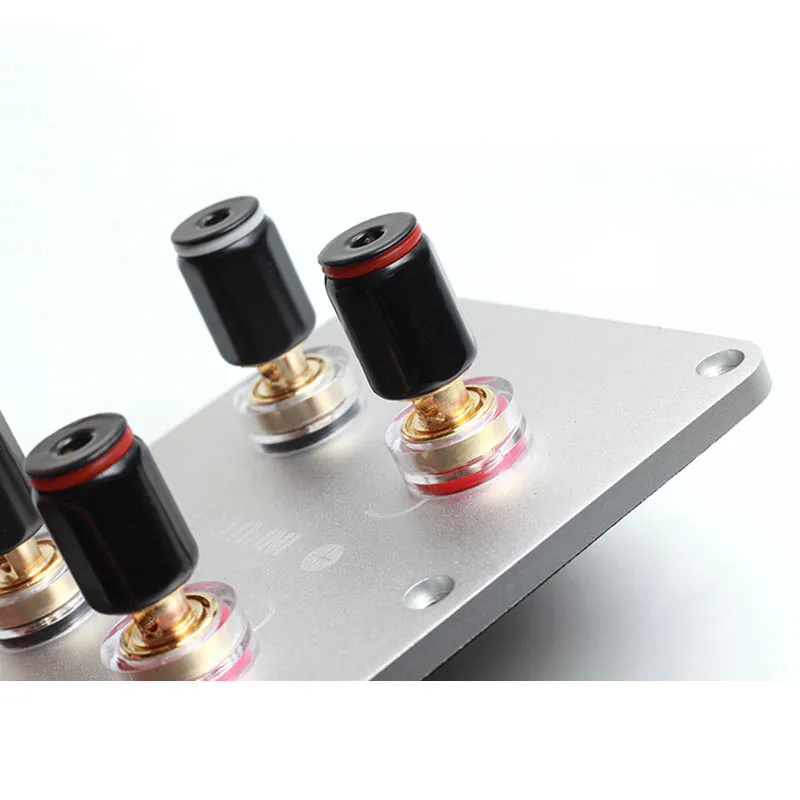 1 PCS Aluminum Alloy Pure Copper Gold Plated Terminal Cup Banana Jack Socket Binding Post Speaker Plug Connector Box Red + Black