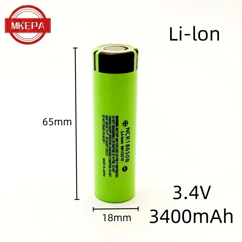 3.7V 18650 3400mAh 18650 lithium-ion NCR18650B rechargeable battery, Ncr18650b Ncr18650b Panasonic 3400mah