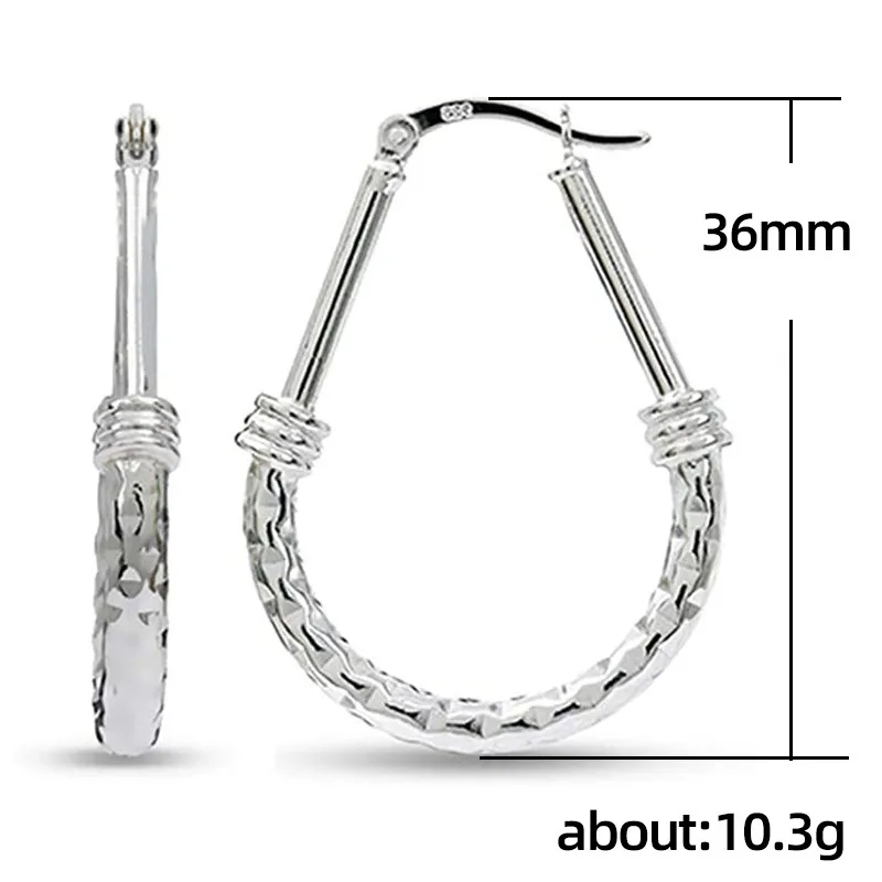 Fashion Simple Women's Alloy Large Hoop Earrings