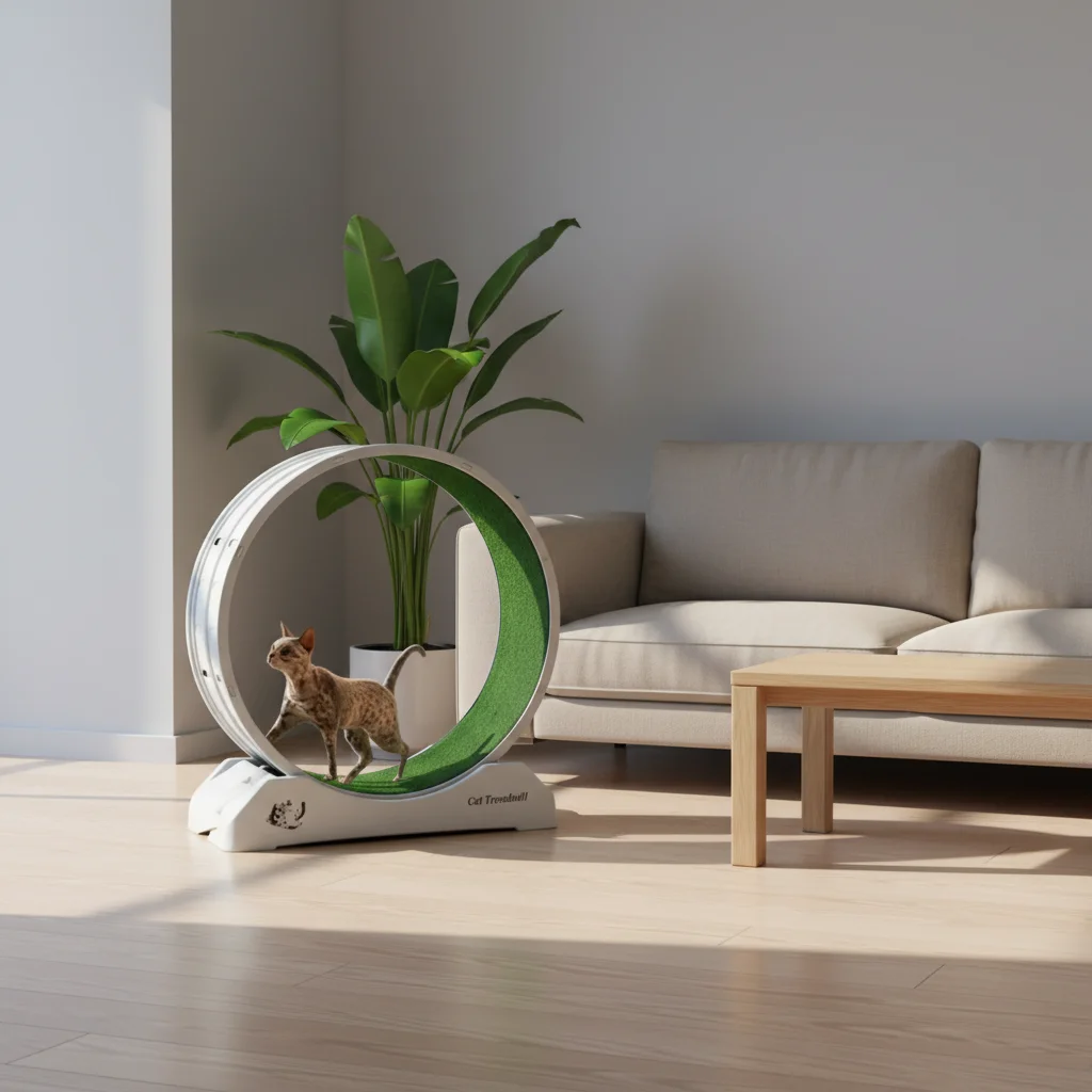 Cat Running Wheel Exercise Treadmill - Rueda de Ejercicio Silenciosa para Gatos,
